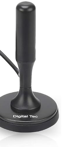 Outdoor Indoor TV Aerial, DVB-1 HDTV Aerial With Magnetic Mount, Portable Indoor/Outdoor Amplified TV Aerial, 360° Omni-Directional High Gain Digital Antenna, TV Antenna Booster for Caravan, Marine