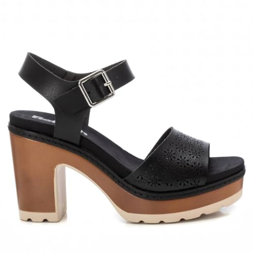REFRESH - Sandalen Damen Schwarz - Bequeme und vielseitige Schuhe - Casual Mode - Modell 17278104 (Größe 36)