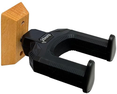 kburu ®️ Soporte de pared con bloqueo automático de seguridad para Guitarras, Bajo eléctrico, Ukelele y más instrumentos | Colgador de guitarra | Accesorio ideal para Guitarristas (1)