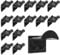 15 Pack Adhesive Baseball Cap Storage Hooks, Wall-Mounted Hat Rack & Organizer for Baseball Caps, No-Drill Hat Holder for Wall, Wardrobe & Door, Black, Supports 2k