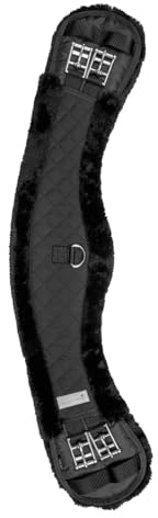 WALDHAUSEN Mondgurt mit Teddyfell, schwarz/schwarz, 90 cm