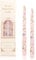 Dinner Candles, 25cm Taper Prints Decorative Household Candles, Burning Time of 6 Hours Non Drip Long Non Scented Afternoon Tea Candlesticks Table Home Party Decor (Light Pink)