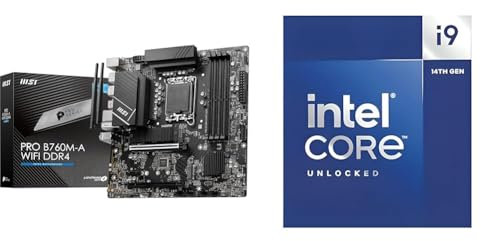 MSI PRO B760M-A WiFi DDR4 Mainboard Micro-ATX - Unterstützt Intel Core Prozessoren der 12. + Intel® Core™ i9-14900K Desktop Processor 24 cores