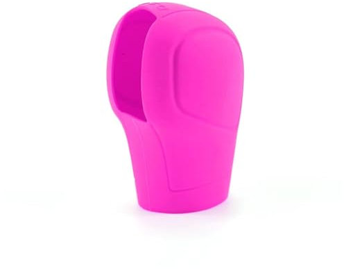 Schalthebelbezug Auto-Silikon-Automatik-Schaltknauf-Abdeckung, Rutschfester Schaltknauf, Universal-Passform, Schaltgriff, Nicht Brennbares Material Schaltknauf Cover(Pink)