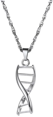 IOETSEUT Herren Halsketten Schmuck DNA Zierliche Anhänger Halsketten für Frauen Männer Chemische Moleküle Choker Wissenschaft Schmuck Lehrer Geschenke bedeutungsvoll ac