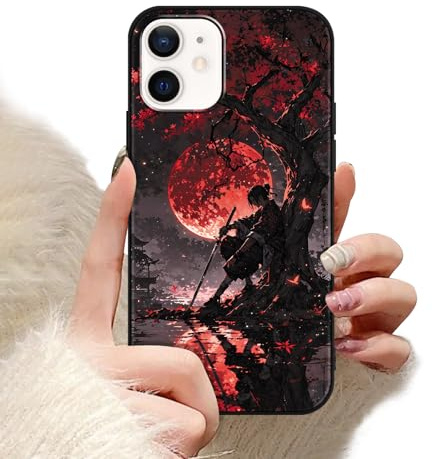 TBNMBGY Schutzhülle für iPhone 12/iPhone 12 pro Hülle 6.1 Zoll, Japan Samurai Art Aesthetic Manga Designs für Mädchen Junge Cartoon Fans Phone Case Handyhülle Stoßfest TPU Ultra Dünn Schützen Cover