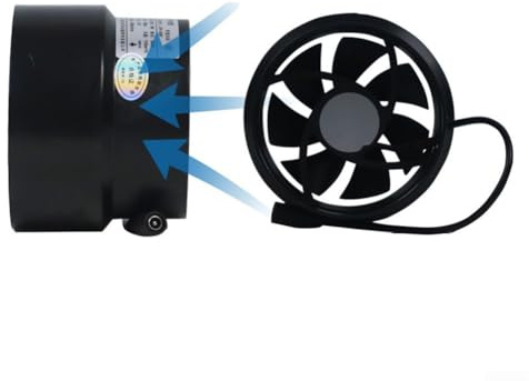 Leistungsstarker 12V Kanalventilator 100-110mm Lüfter mit 110m³/h Luftstrom für Innen und Außen(Air inlet)