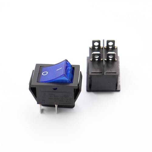 1 Stück 220 V Schalter KCD4 bootförmiger Wippschalter Ein-/Ausschalter blaues Licht