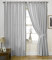 Silver Grey Eyelet Curtains - Faux Silk Charisma - 90'' x 90'' by Ideal Textiles