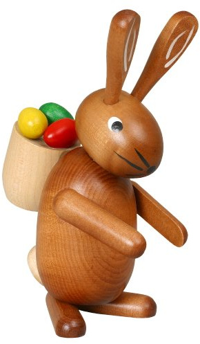 Rudolphs Schatzkiste Hare height of 18cm Seiffen Christmas Easter Easter bunny Erzgebirge NEW