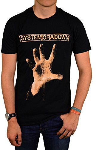 System Of A Down Men's Hand T-Shirt, Black, X-Large