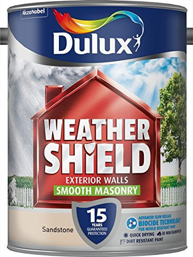 Dulux Weather Shield Smooth Masonry Paint, 5 L - Sandstone