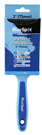 Blue Spot Tools 36007 3 (75mm) Synthetic Paint Brush with Soft Grip Handle, No Bristle Loss