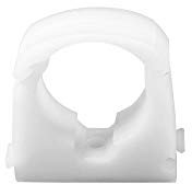 Talon TS10 Single Hinged Pipe Clip, White, 10 mm, Set of 100 Pieces