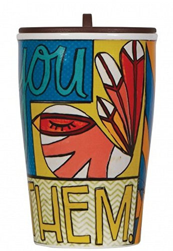 C.R. Gibson Tasse à café à double paroi en porcelaine avec inscription « Be You Not Them »