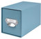 Rössler Papier 1327452150 - S.O.H.O. Aufbewahrungs CD-Schubladenbox, mit beschriftbarem Einsteckschild und Griff, Denim, 1 Stück