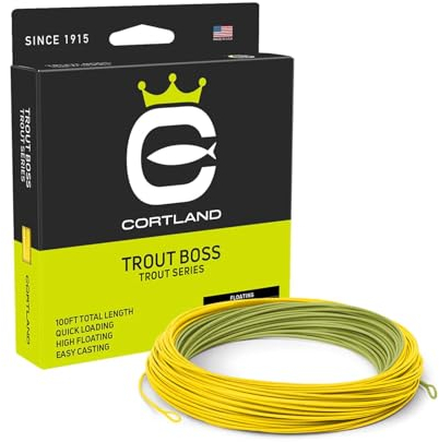 Cortland Trout Boss HTx Schwimmende Fliegenschnur, Grün/Gelb (WF6F)