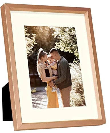 Golden State Art, Rose Gold 8x10 Aluminum Frame for 8 x 10 Picture or 5x7 Photo with Mat - Shatter - Resistant Glass - Wall or Tabletop Display - 1 Pack