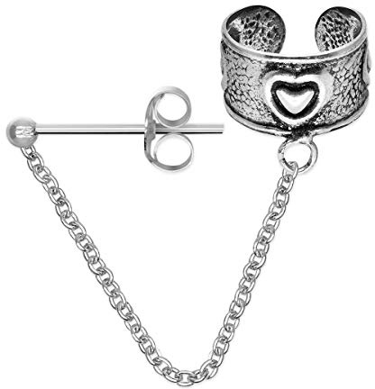 Soul-Cats Ohrklemme aus 925 sterling Silber Ear cuff mit Kettchen
