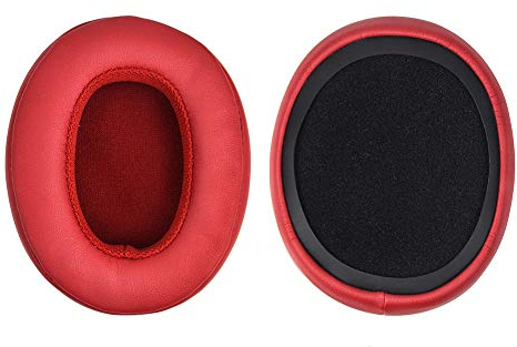 Crusher - Cuscinetti auricolari di ricambio compatibili con cuffie over-ear wireless Bluetooth Skullcandy C/Hesh 3, colore nero (rosso)