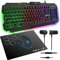 The G-Lab Combo Helium – Gaming-Paket 4 in 1 – Italienische Gaming-Tastatur mit Hintergrundbeleuchtung, Gaming-Maus 3200 DPI, Kopfhörer, rutschfeste Mausmatte – PC Mac PS4 PS5 Xbox One Gamer Pack