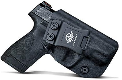 Kydex IWB Holster for Smith & Wesson M&P Shield M2.0 9mm 40 S&W/Crimson Trace Laser/Integrated CT Laser Isnside Waistband Concealed Carry Holster Guns Accessories (Black - No Laser, Right)