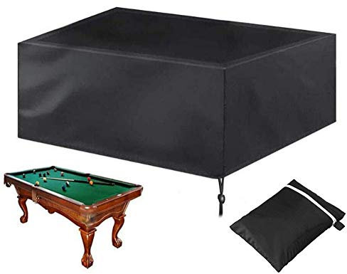 ELR 7/8/2,7 m Billardtischabdeckung mit Kordelzug, vollständiger Schutz, staubdicht, wasserdicht, Billardabdeckungen für Snookertisch (M (2,4 m): 2,6 x 1,3 x 0,8 m/259,1 x 134,6 x 81,3 cm)
