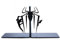 Creative Bookends Superhero métal Livre se termine Bureau Stands Bookend Holder Fournitures Scolaires Bureau Cadeaux Décoration de Maison Noir (Color : Black)