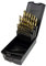 NORTOOLS 25 pièces HSS M35 Cobalt 5% Ensemble de forets entièrement rectifiés DIN338 1.0-13mm