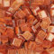 Glasmosaikfliesen Bulk-Quadrat Mosaiksteine Glitzerkristall Glasstücke, Glasfliesen Glassteine für Basteln, Haus Deko 200 g, 1 x 1 cm(Orange)