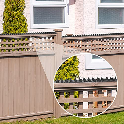 GardenKraft Bird Spikes - Pack of 10 for Fences and Walls Spikes/Keep Out Cats & Foxes & Birds / 0x 49cm Strips Included, Can Be Cut/Flexible
