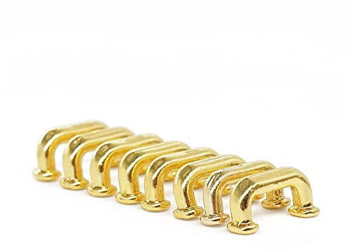 Odoria 1/12 Miniatur Griffe Türgriff 8 Stück Puppenhaus Zubehör, Gold