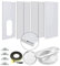 Portable Air Conditioner Window Vent Kit with 2-in-1 Coupler Fit for 5.0/5.9” Exhaust Hose, Mobile A/C Unit Window Kit with 3 Seamless Slot Seal Plates for Vertical/Horizontal Sliding Window