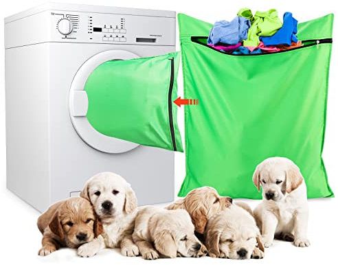 Coptiner Wäschesack für Haustiere Waschbeutel für Waschmaschine Hund und Katze Haar Entferner für Handtücher, Decken, Spielzeug, Petwear Wäsche Tasche (Grün)