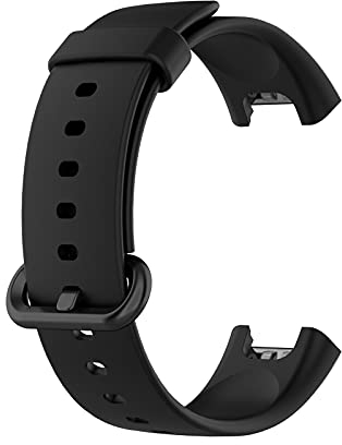 Armband Kompatibel mit Xiaomi Mi Watch Lite Armband - Sport Silikon Uhrenarmband Replacement Wechselarmband Ersatzarmband für Xiaomi Mi Watch Lite Smartwatch (Schwarz, one Size)