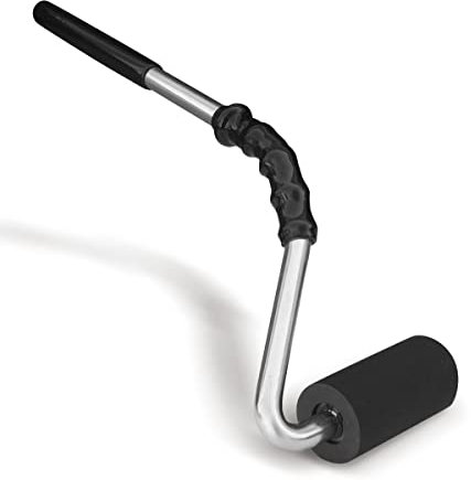 POWERTEC 14 Curved Handle J Roller, 1-1/2 Inch Diameter, 3 Inch Wide for Floor/Veneers Laminate Wall Coverings & Edge Banding Roller Tool with Rubber Roller (71011V)
