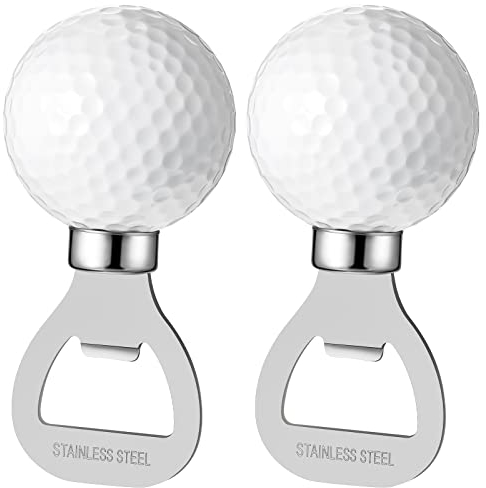 2 Stück Golfball Flaschenöffner Wein Bier Flaschenöffner Coole Lustige Golf Geschenke für Männer Frauen Bier Zubehör Artikel Golf Liebhaber Enthusiast
