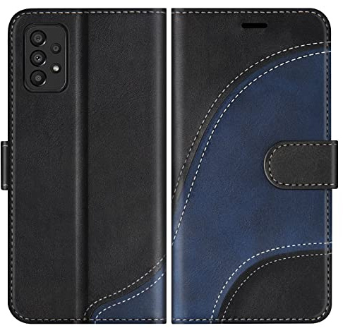 BoxTii Coque pour Galaxy A33 5G, Portefeuille Etui en Cuir PU, Magnétique Protection Housse Coque pour Samsung Galaxy A33 5G, Noir
