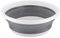 Homeshopa Collapsible Washing Up Bowl, 5 Litre Round Folding Wash Basin, Multipurpose Portable Washing Basket, Silicone Bucket for Kitchen Outdoor Travel Camping Hiking Caravan Water Carrier (Grey)