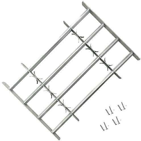 Tidyard Rejilla ajustable de seguridad de ventanas y 4 barras 1000-1500mm
