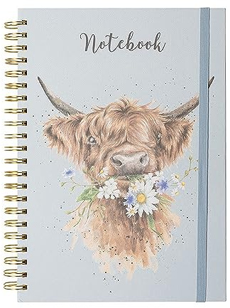 Wrendale Designs by Hannah Dale - Daisy Coo Illustrated Spiral Bound Lined Notebook - A4