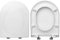 HYDRO HOME Asiento de inodoro compatible con City Sanindusa, plástico termoestable envolvente, bisagras ajustables, fijación superior, color blanco, fabricado en Italia (cierre amortiguado)