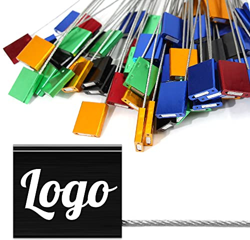 50 Plomben Personalisiert Sicherheitssiegel aus Metall Personalisiert Einwegschlösser aus Aluminiumlegierung für LKW Logistik