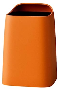 rongweiwang Cubo de Basura Cubo de Basura de Doble Capa Sin Tapa Caja de desechos Tipo Abierto Plástico Negocio Dormitorio Sala de Estar Dormitorio Organizador, Naranja, 10L