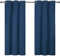 Ystyle Tende Oscuranti 100% per Interni, Tende Termiche Effetto Lino 2 Pezzi, 117×137cm, Tenda Termica Isolante Freddo E Caldo, Tende Moderne Soggiorno Camera Da Letto Con Anelli, Blu