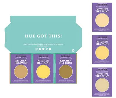 Rust-Oleum Kitchen Wall Tile Paint in Gloss Finish – Warming Yellows Tester Box