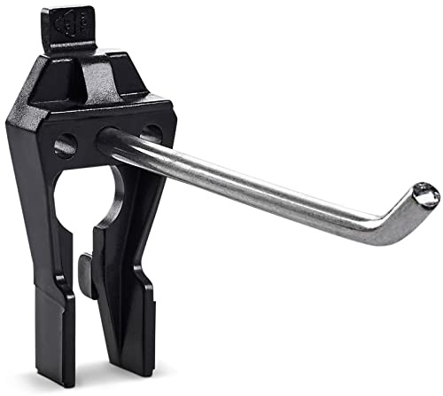 raaco Gancio Singolo Clip 1-90 mm per Pannello Porta Attrezzi da Parete, 90 mm, Ideale per Hämmer, Cacciaviti, Pinze & Chiavi Inglesi, Ganci Pannello Portautensili in Acciaio & Poliammide, Set di 5