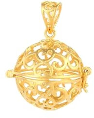 SUGARKITTEN LONDON Sterling Silber filigrane Liebesherzen Engelsrufer Klangkugel Anhänger Medaillon Box Kette Halskette Rhodium Roségold Gold, Einheitsgröße, Sterling-Silber, Kein Edelstein