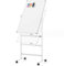 COSTWAY Doppelseitiges mobiles Whiteboard, 60 x 100 cm, höhenverstellbares magnetisches Whiteboard mit Rollen, Ständer und Stiftablage, inkl. Zubehör für Schule, Büro, Zuhause (Weiß)