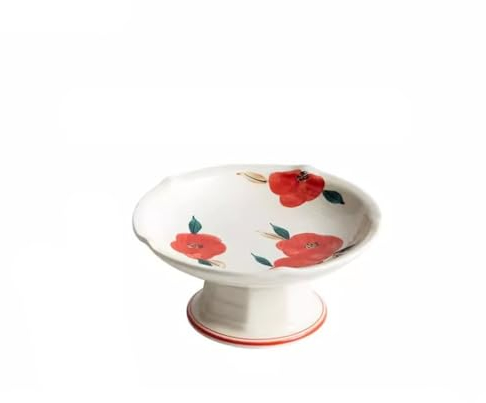 GUERNSEY Snack Bowls High Plate Ceramic Pre-Dinner Plate Tea Room Fruit Plate Dessert Plate Japanese Restaurant Small Dish Plate Tableware Plate Snack & Dip Bowls (Color : C)